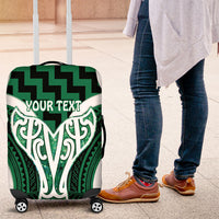 Aotearoa Atua Tangaroa Personalised Luggage Cover God Of The Sea Maori Whale Tail Green