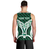 Aotearoa Atua Tangaroa Personalised Men Tank Top God Of The Sea Maori Whale Tail Green