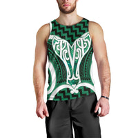 Aotearoa Atua Tangaroa Personalised Men Tank Top God Of The Sea Maori Whale Tail Green