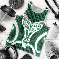 Aotearoa Atua Tangaroa Personalised Men Tank Top God Of The Sea Maori Whale Tail Green