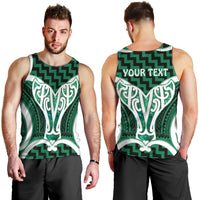 Aotearoa Atua Tangaroa Personalised Men Tank Top God Of The Sea Maori Whale Tail Green