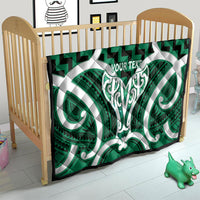 Aotearoa Atua Tangaroa Personalised Quilt God Of The Sea Maori Whale Tail Green