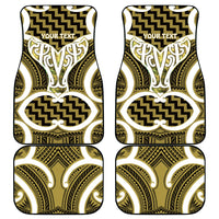 Aotearoa Atua Tangaroa Personalised Car Mats God Of The Sea Maori Whale Tail Yellow