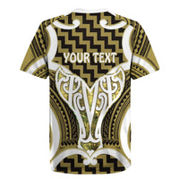 Aotearoa Atua Tangaroa Personalised Rugby Jersey God Of The Sea Maori Whale Tail Yellow