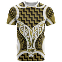 Aotearoa Atua Tangaroa Personalised T Shirt God Of The Sea Maori Whale Tail Yellow