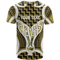 Aotearoa Atua Tangaroa Personalised T Shirt God Of The Sea Maori Whale Tail Yellow