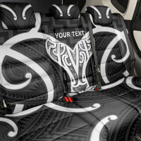 Aotearoa Atua Tangaroa Personalised Back Car Seat Cover God Of The Sea Maori Whale Tail Black