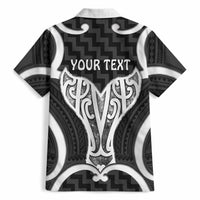 Aotearoa Atua Tangaroa Personalised Hawaiian Shirt God Of The Sea Maori Whale Tail Black