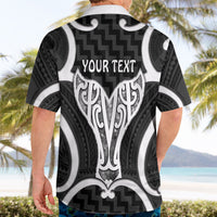Aotearoa Atua Tangaroa Personalised Hawaiian Shirt God Of The Sea Maori Whale Tail Black