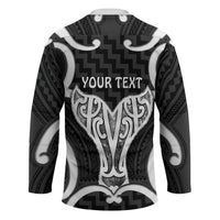 Aotearoa Atua Tangaroa Personalised Hockey Jersey God Of The Sea Maori Whale Tail Black