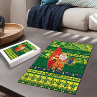 Cook Islands Christmas Puzzle Surfing Santa Mere Kiritimiti - Polynesian Pride