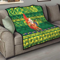 Cook Islands Christmas Quilt Surfing Santa Mere Kiritimiti - Polynesian Pride