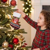 French Polynesia Christmas Stocking Tiare Chilling Santa Oaoa I teie Noera - Polynesian Pride
