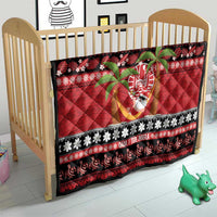 French Polynesia Christmas Quilt Tiare Chilling Santa Oaoa I teie Noera - Polynesian Pride