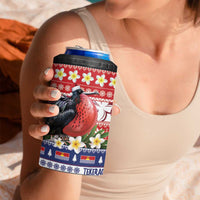 Kiribati Christmas 4 in 1 Can Cooler Tumbler Frigatebird Santa Tekeraoi n te Kiritimati - Polynesian Pride