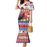 Kiribati Christmas Family Matching Mermaid Dress and Hawaiian Shirt Frigatebird Santa Tekeraoi n te Kiritimati - Polynesian Pride