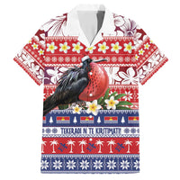 Kiribati Christmas Family Matching Tank Maxi Dress and Hawaiian Shirt Frigatebird Santa Tekeraoi n te Kiritimati - Polynesian Pride