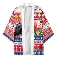 Kiribati Christmas Kimono Frigatebird Santa Tekeraoi n te Kiritimati LT14 Unisex Red - Polynesian Pride