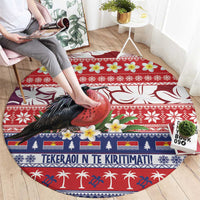 Kiribati Christmas Round Carpet Frigatebird Santa Tekeraoi n te Kiritimati - Polynesian Pride