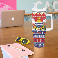 Kiribati Christmas Tumbler With Handle Frigatebird Santa Tekeraoi n te Kiritimati - Polynesian Pride