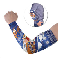 Marshall Islands Christmas Arm Sleeves Beachy Santa Monono ilo raaneoan Nejin - Polynesian Pride
