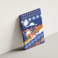 Marshall Islands Christmas Canvas Wall Art Beachy Santa Monono ilo raaneoan Nejin - Polynesian Pride