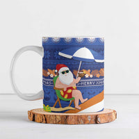 Marshall Islands Christmas Ceramic Mug Beachy Santa Monono ilo raaneoan Nejin - Polynesian Pride