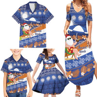 Marshall Islands Christmas Family Matching Summer Maxi Dress and Hawaiian Shirt Beachy Santa Monono ilo raaneoan Nejin - Polynesian Pride