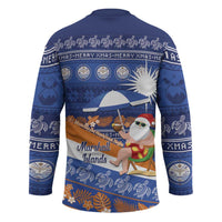 Marshall Islands Christmas Hockey Jersey Beachy Santa Monono ilo raaneoan Nejin LT14 - Polynesian Pride