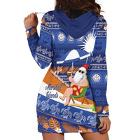 Marshall Islands Christmas Hoodie Dress Beachy Santa Monono ilo raaneoan Nejin - Polynesian Pride