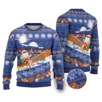 Marshall Islands Christmas Ugly Christmas Sweater Beachy Santa Monono ilo raaneoan Nejin - Polynesian Pride