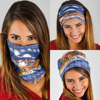 Marshall Islands Christmas Neck Gaiter Beachy Santa Monono ilo raaneoan Nejin - Polynesian Pride