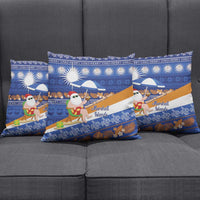 Marshall Islands Christmas Pillow Cover Beachy Santa Monono ilo raaneoan Nejin - Polynesian Pride
