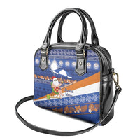 Marshall Islands Christmas Shoulder Handbag Beachy Santa Monono ilo raaneoan Nejin - Polynesian Pride