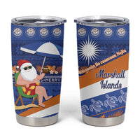 Marshall Islands Christmas Tumbler Cup Beachy Santa Monono ilo raaneoan Nejin - Polynesian Pride