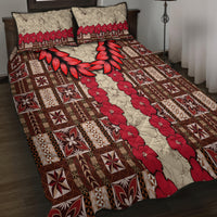 Samoa Siapo Quilt Bed Set Tapa Pattern Mix Ula Fala Hibiscus LT14 - Polynesian Pride