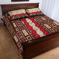 Samoa Siapo Quilt Bed Set Tapa Pattern Mix Ula Fala Hibiscus LT14 - Polynesian Pride