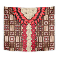 Samoa Siapo Tapestry Tapa Pattern Mix Ula Fala Hibiscus LT14 - Polynesian Pride