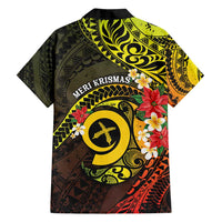 Vanuatu Christmas Family Matching Tank Maxi Dress and Hawaiian Shirt Vanuatuan Pig Tusk - Meri Krismas! LT14 - Polynesian Pride