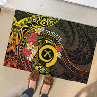 Vanuatu Christmas Rubber Doormat Vanuatuan Pig Tusk - Meri Krismas!