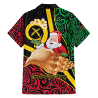 Vanuatu Christmas Family Matching Tank Maxi Dress and Hawaiian Shirt Vanuatuan Conch Shell - Meri Krismas! LT14 - Polynesian Pride