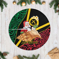 Vanuatu Christmas Tree Skirt Vanuatuan Conch Shell - Meri Krismas! LT14 Casual Black - Polynesian Pride