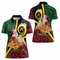 Vanuatu Christmas Women Polo Shirt Vanuatuan Conch Shell - Meri Krismas! LT14 - Polynesian Pride