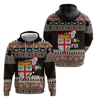 Fiji Christmas Hoodie Fijian Masi Marau na Kerisimasi! - Brown LT14 - Polynesian Pride