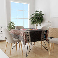 Fiji Christmas Tablecloth Fijian Masi Marau na Kerisimasi! - Brown LT14 - Polynesian Pride