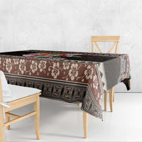 Fiji Christmas Tablecloth Fijian Masi Marau na Kerisimasi! - Brown LT14 - Polynesian Pride