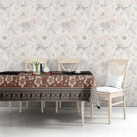 Fiji Christmas Tablecloth Fijian Masi Marau na Kerisimasi! - Brown LT14 - Polynesian Pride