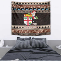 Fiji Christmas Tapestry Fijian Masi Marau na Kerisimasi! - Brown LT14 - Polynesian Pride