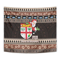Fiji Christmas Tapestry Fijian Masi Marau na Kerisimasi! - Brown LT14 - Polynesian Pride