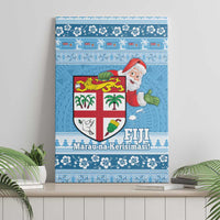 Fiji Christmas Canvas Wall Art Fijian Masi Marau na Kerisimasi! - Blue LT14 - Polynesian Pride